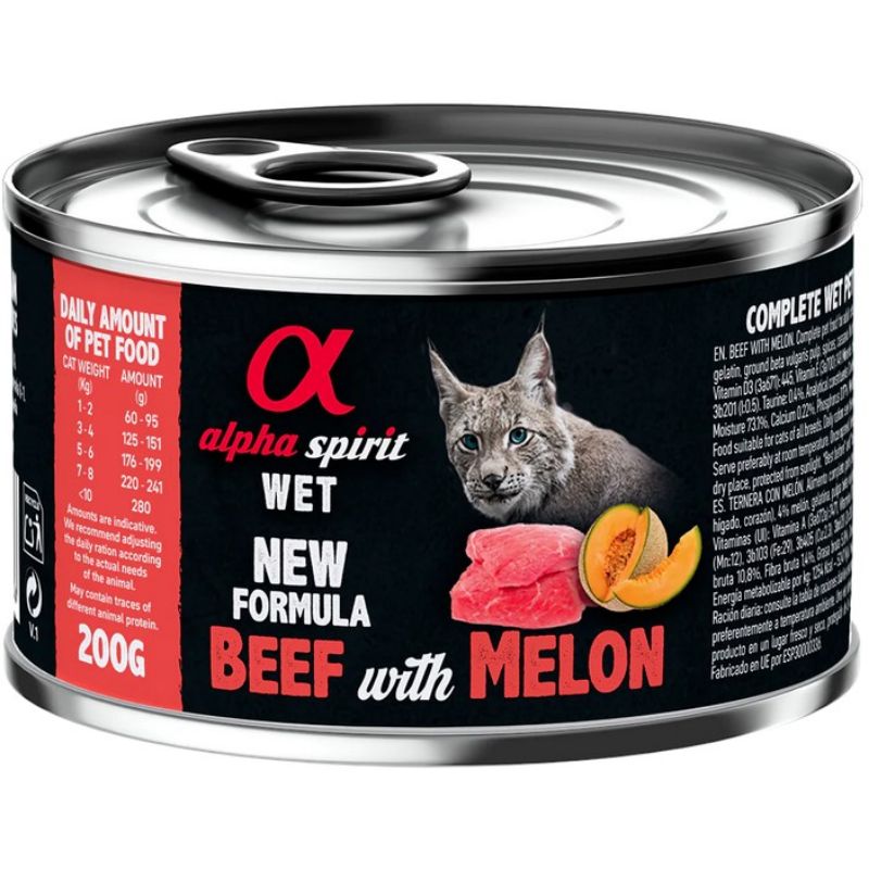 A/S WET konservai katėms jautiena su melionu 200g 6vnt